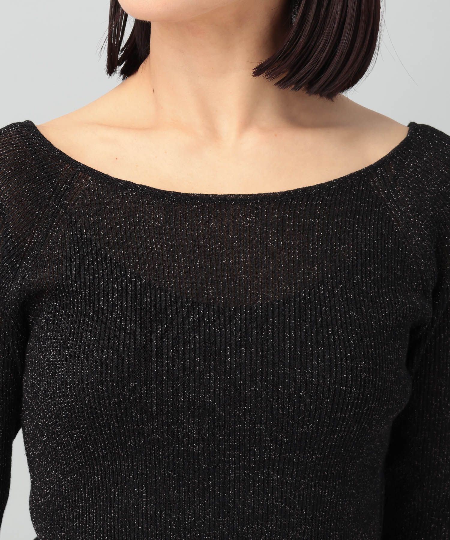 A part by 「2WAYラメリブニット_6分袖」|ニット・セーター|