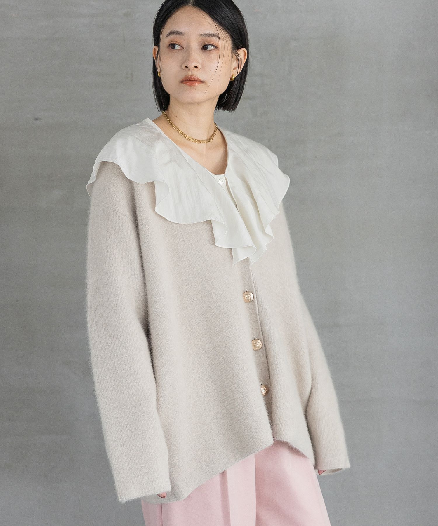 タグ付き未使用♡ A part by CNラクーンコンVカーディガン　ベージュ タグ付き未使用♡ A part by CNラクーンコンVカーディガン ベージュ