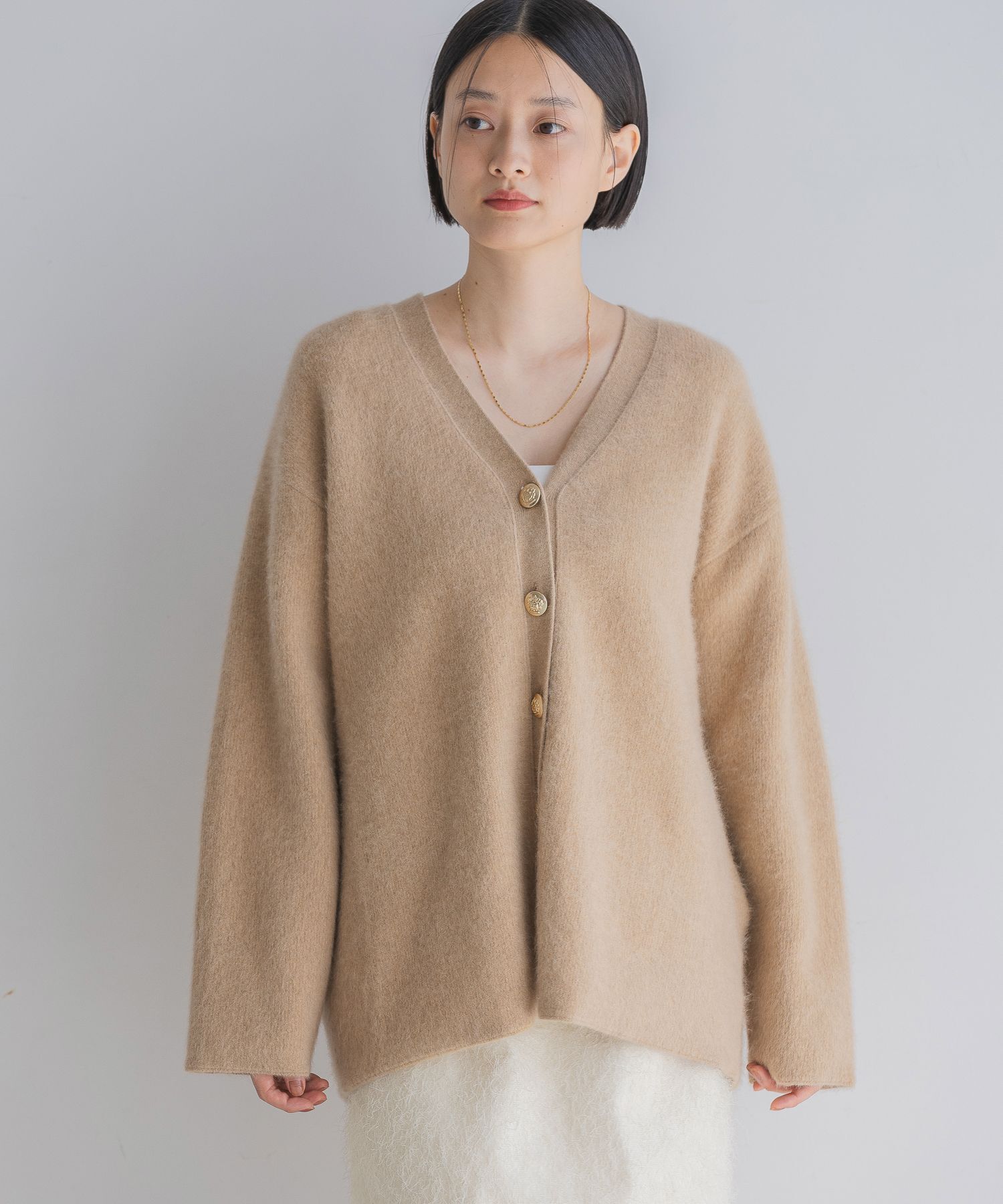 タグ付き未使用♡ A part by CNラクーンコンVカーディガン　ベージュ CNラクーンコンVカーディガン（A part by ）｜ルミネのファッション