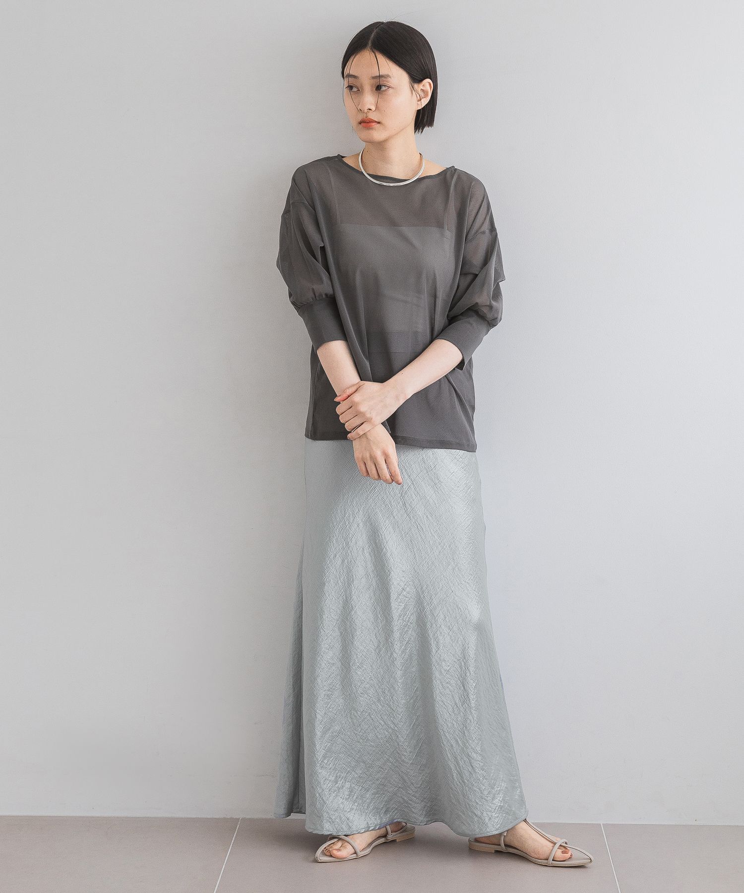 A part by 「チュールパフプルオーバー_半袖」|Tシャツ・カットソー|