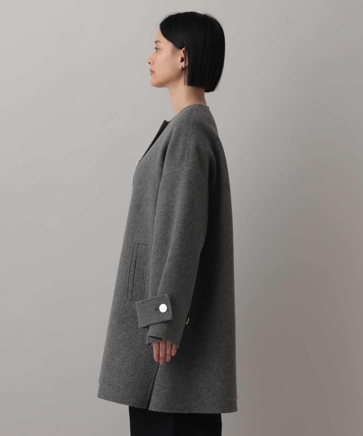 apart by カシープノーカラーコート【新品】 A part by（アパートバイ） ノーカラーコート コート カシープノー