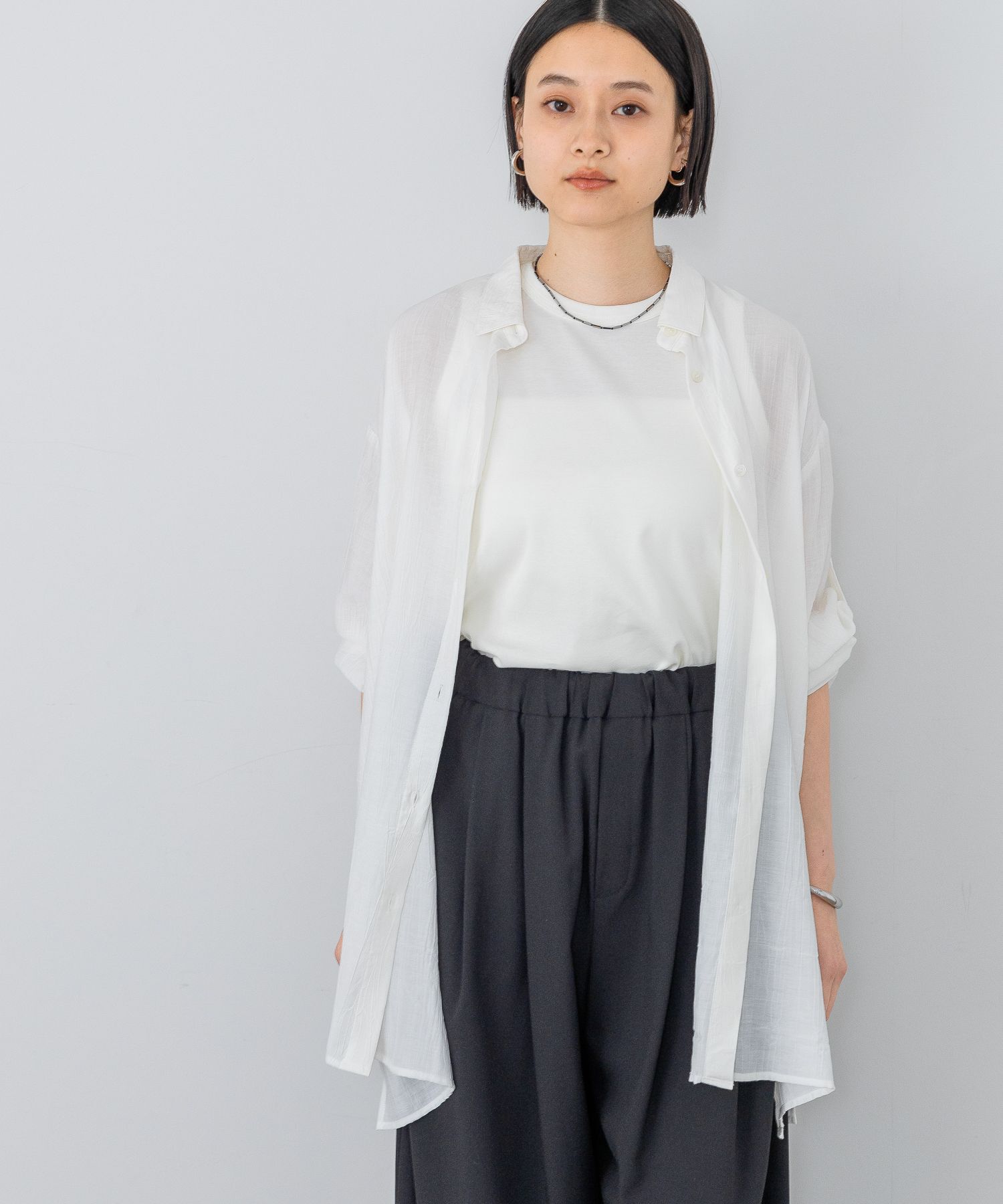 A part by 「ワッシャーロールアップシャツ」|シャツ・ブラウス|