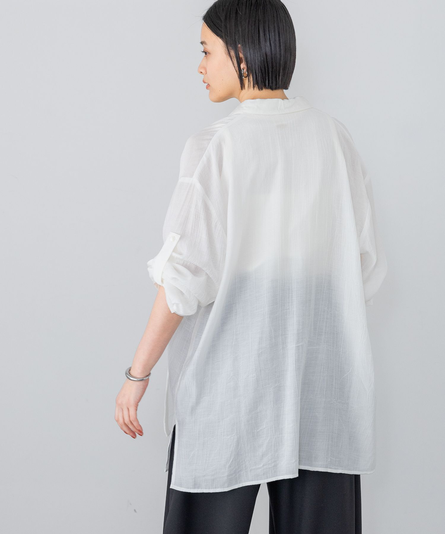 A part by 「ワッシャーロールアップシャツ」|シャツ・ブラウス|