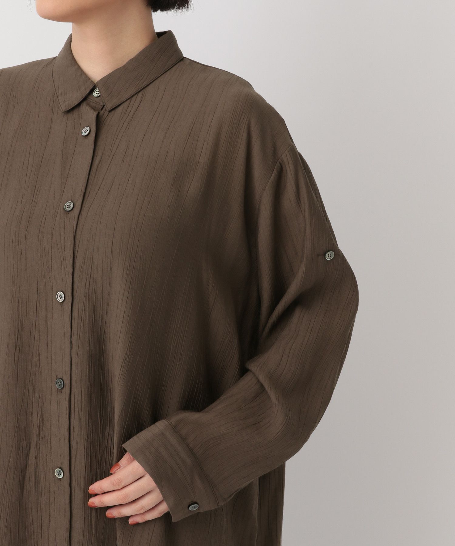 A part by 「ワッシャーロールアップシャツ」|シャツ・ブラウス|