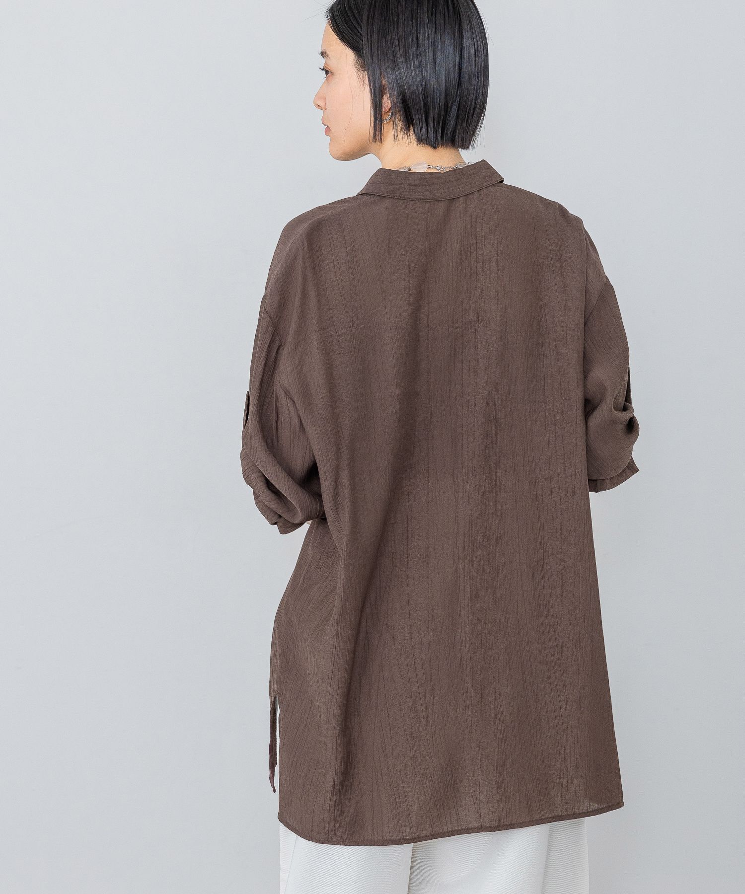 A part by 「ワッシャーロールアップシャツ」|シャツ・ブラウス|