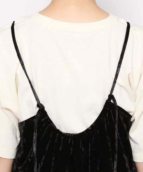 LOWRYS FARM「クラッシュベロアキャミワンピース」|ワンピース|