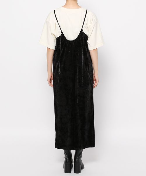 LOWRYS FARM「クラッシュベロアキャミワンピース」|ワンピース|