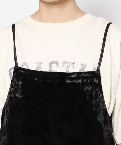 LOWRYS FARM「クラッシュベロアキャミワンピース」|ワンピース|