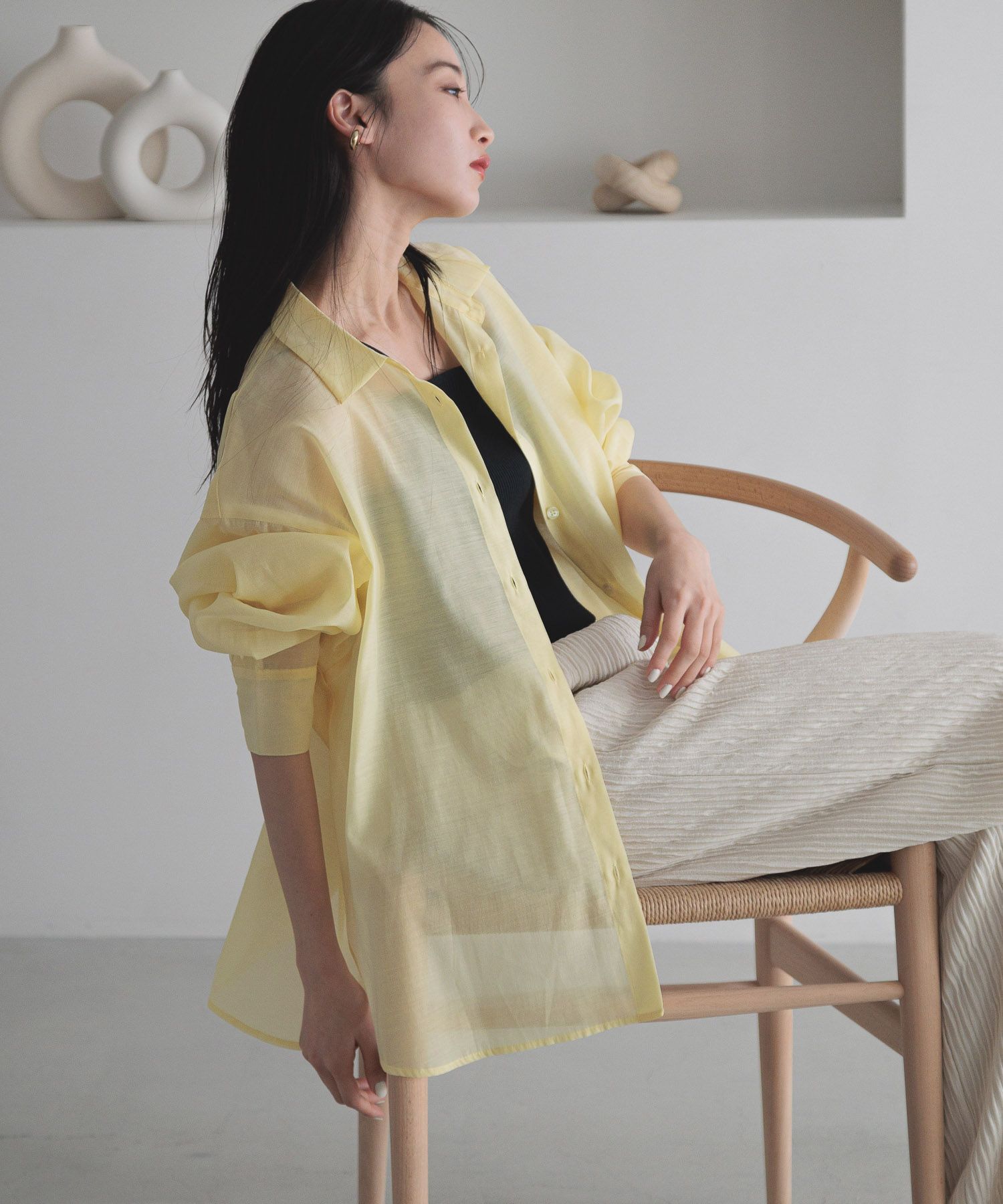 LOWRYS FARM「ｼｱｰｼｬﾂLS*」|シャツ・ブラウス|