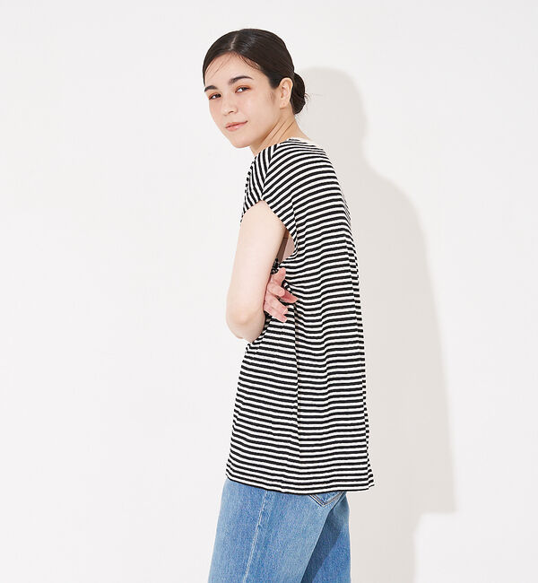 collex「【WEB限定】フレンチスリーブボーダーTシャツ」|Tシャツ・カットソー|