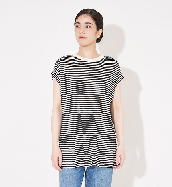 collex「【WEB限定】フレンチスリーブボーダーTシャツ」|Tシャツ・カットソー|