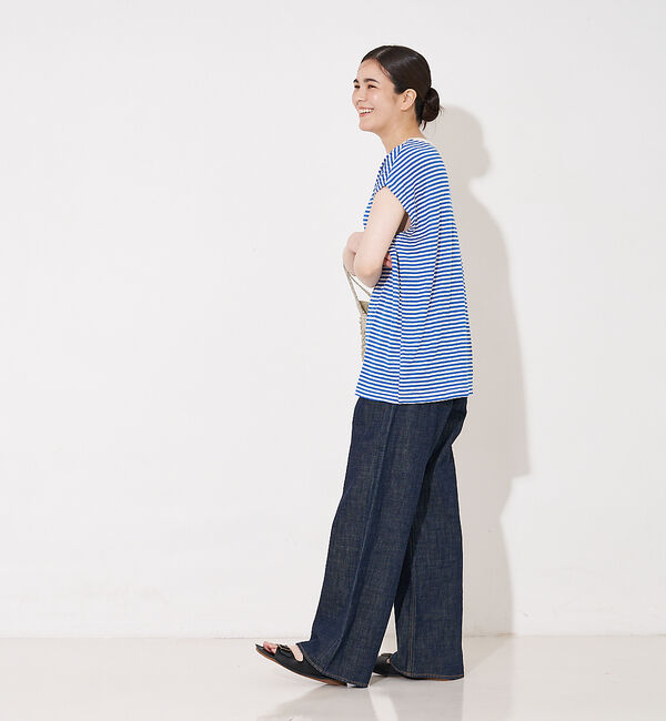 collex「【WEB限定】フレンチスリーブボーダーTシャツ」|Tシャツ・カットソー|