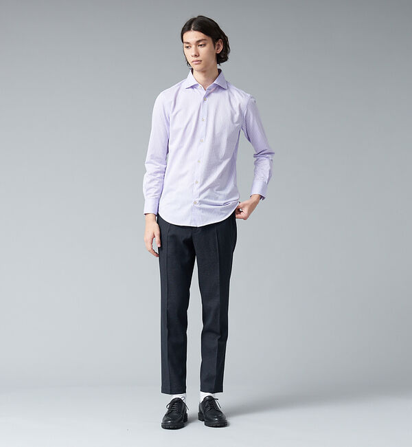 ABAHOUSE「COOL CAMICIE 接触冷感 ストライプ シャツ」|シャツ・ブラウス|