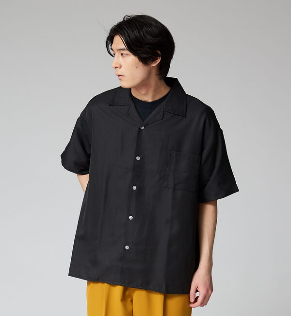 ABAHOUSE「スーベニア バック刺繍 オーバーサイズ オープンカラーシャツ」|シャツ・ブラウス|