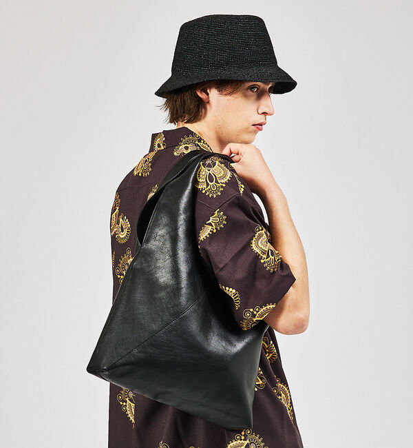 ABAHOUSE「【ARUTEMIKA/アルテミカ】レザートライアングルマルシェ/トートバッグ/2」|ショルダー・メッセンジャー|ブラック系その他1