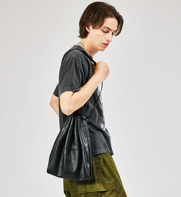 ABAHOUSE「【ARUTEMIKA/アルテミカ】レザートライアングルマルシェ/トートバッグ/2」|ショルダー・メッセンジャー|ブラック系その他2