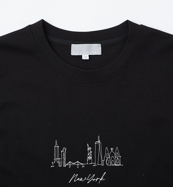 ABAHOUSE「【CITY】刺繍 ポンチ 長袖Tシャツ」|Tシャツ・カットソー|