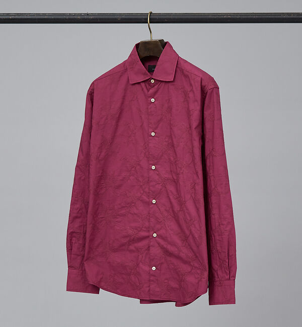 ABAHOUSE「【フラワー刺繍】コットンタイプライター シャツ」|シャツ・ブラウス|