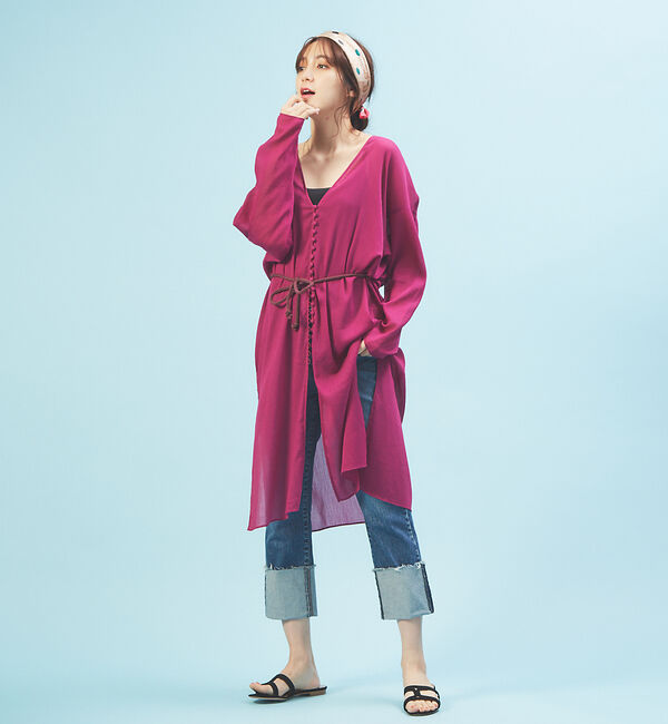 Rouge vif「コットン楊柳ガウンワンピース」|シャツ・ブラウス|