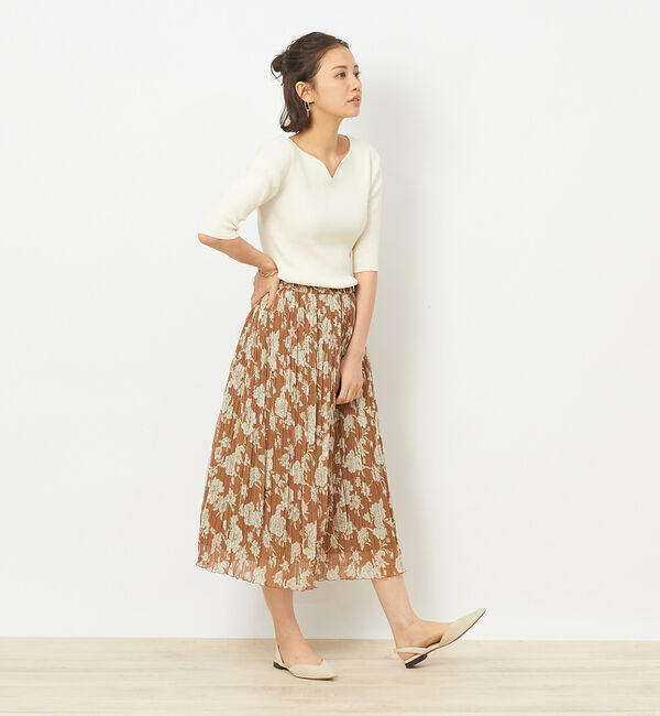 Rouge vif「キーネックリブニット」|ニット・セーター|