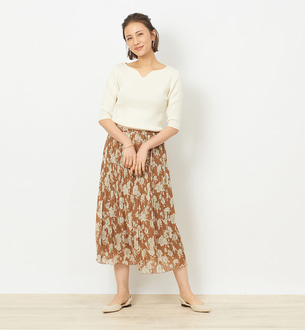 Rouge vif「キーネックリブニット」|ニット・セーター|