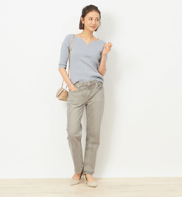 Rouge vif「キーネックリブニット」|ニット・セーター|