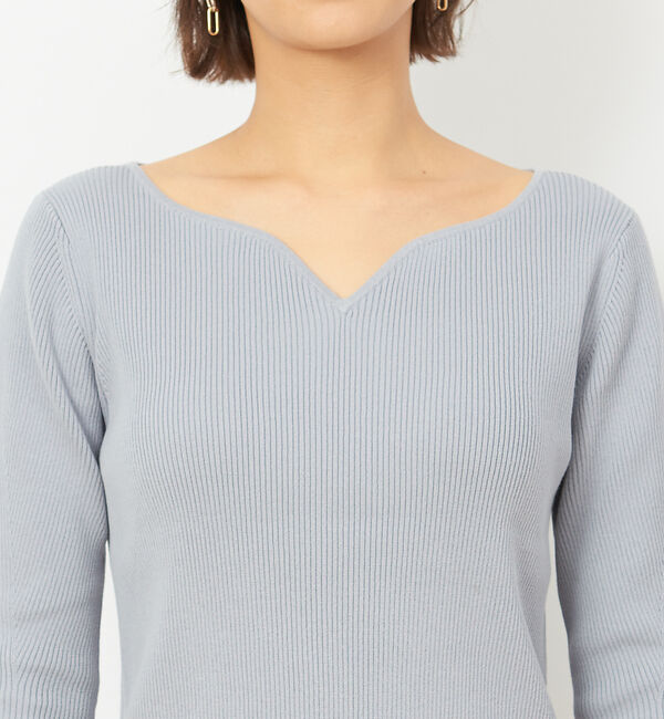 Rouge vif「キーネックリブニット」|ニット・セーター|