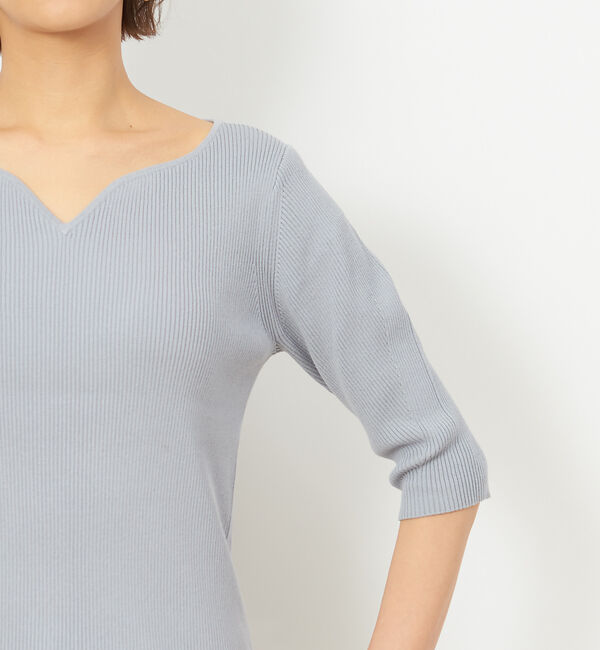 Rouge vif「キーネックリブニット」|ニット・セーター|