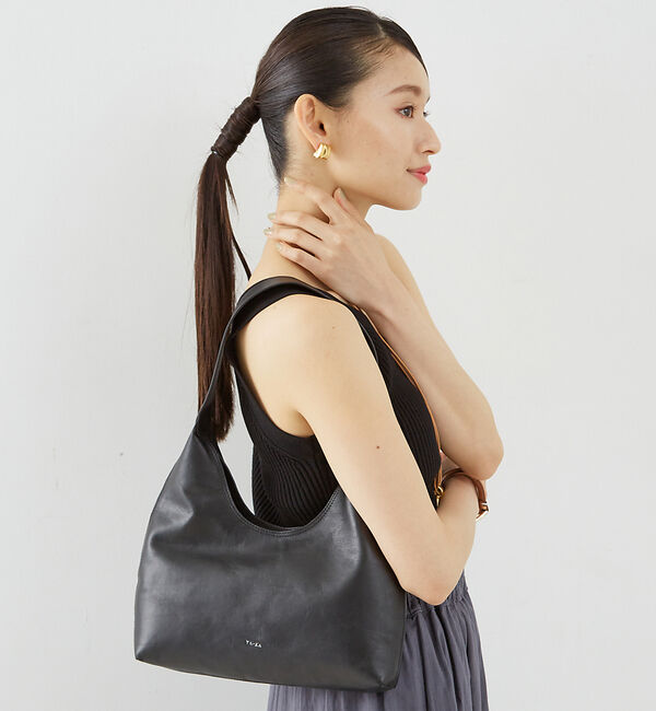 Rouge vif「<追加3>【YArKA/ヤーカ】ワンハンドルショルダーバッグ / 本革 / レザ」|ショルダー・メッセンジャー|ブラック