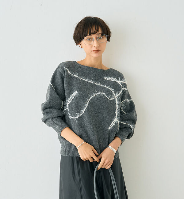 Rouge vif「【一部店舗限定】フェザーラインニットプルオーバー」|ニット・セーター|