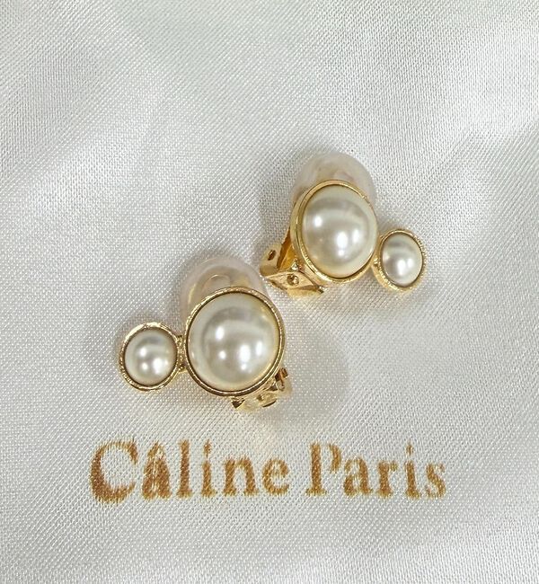 Rouge vif「【Caline Paris/カリーヌパリ 】2連パールイヤリング/両耳」|ピアス|
