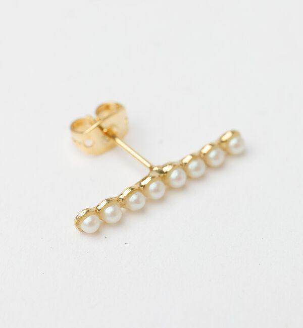 Rouge vif「【Caline Paris/カリーヌパリ 】vintage 8連パールピアス/両」|ピアス|