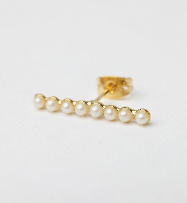 Rouge vif「【Caline Paris/カリーヌパリ 】vintage 8連パールピアス/両」|ピアス|