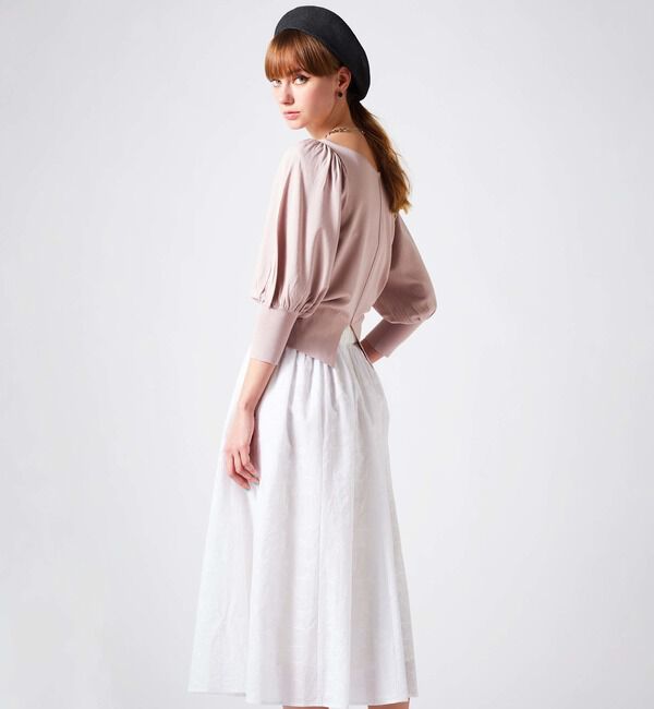 TIARA「スクエアエンブロレースフレアスカート」|スカート|