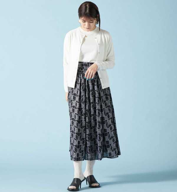 TIARA「スクエアエンブロレースフレアスカート」|スカート|