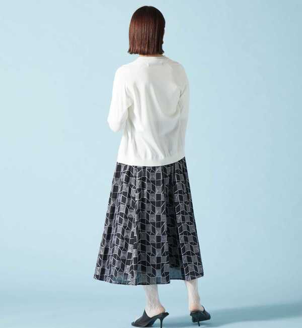 TIARA「スクエアエンブロレースフレアスカート」|スカート|