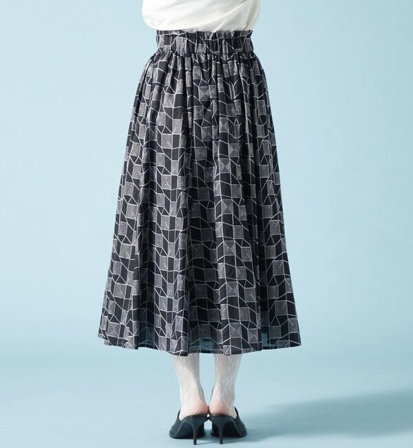 TIARA「スクエアエンブロレースフレアスカート」|スカート|