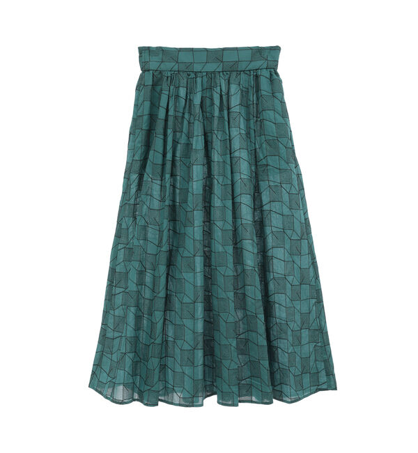 TIARA「スクエアエンブロレースフレアスカート」|スカート|