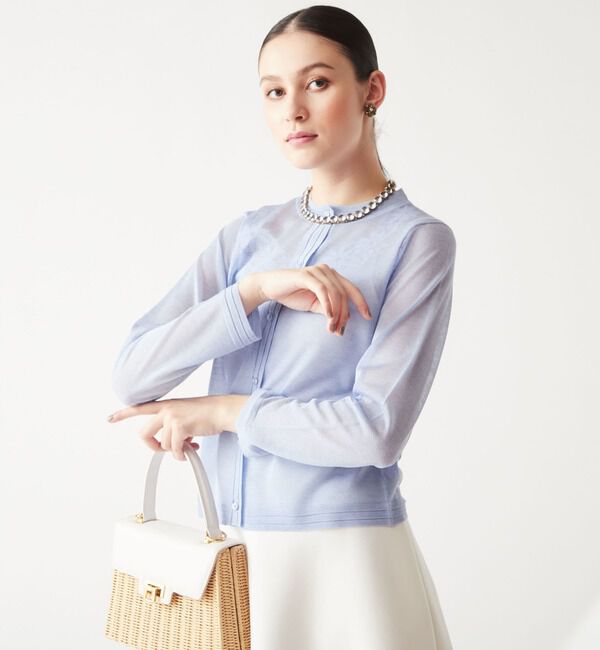 TIARA「ハイゲージラメカーディガン」|カーディガン|