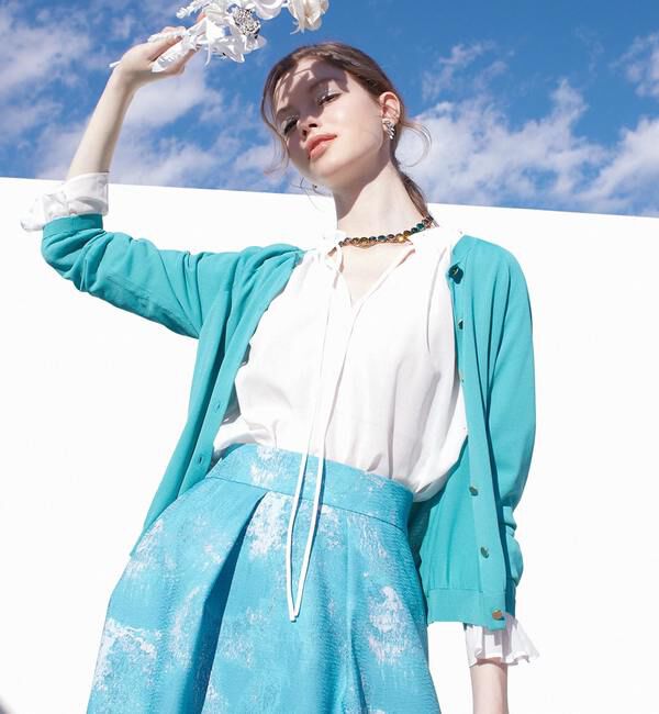 TIARA「袖フリルスキッパーブラウス」|シャツ・ブラウス|