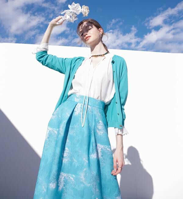 TIARA「袖フリルスキッパーブラウス」|シャツ・ブラウス|