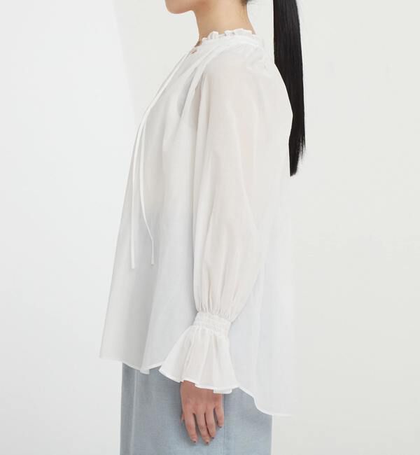 TIARA「袖フリルスキッパーブラウス」|シャツ・ブラウス|