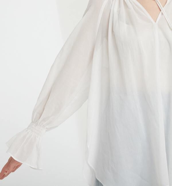TIARA「袖フリルスキッパーブラウス」|シャツ・ブラウス|
