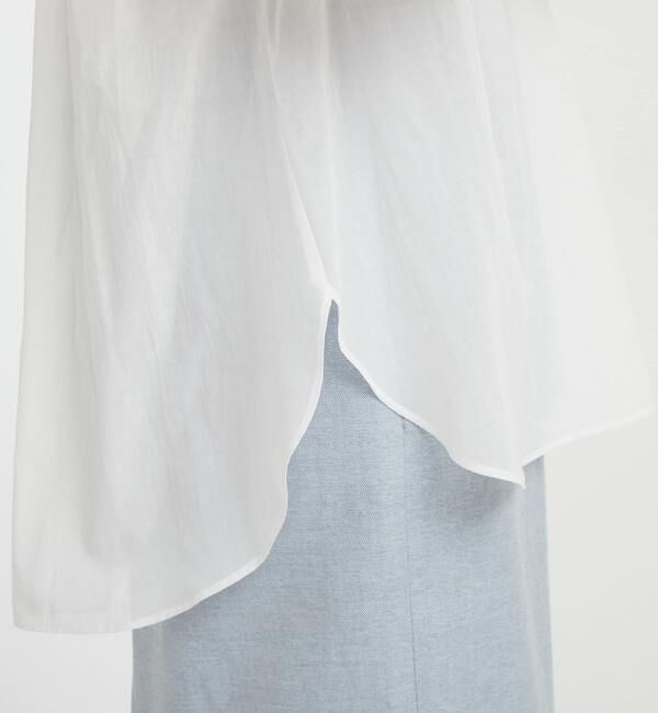 TIARA「袖フリルスキッパーブラウス」|シャツ・ブラウス|