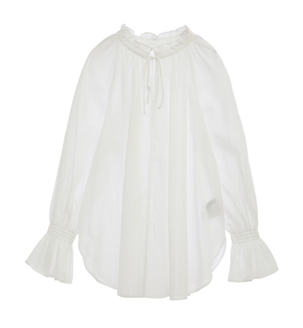 TIARA「袖フリルスキッパーブラウス」|シャツ・ブラウス|