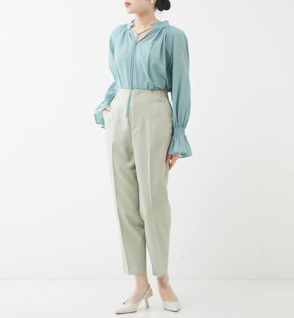 TIARA「袖フリルスキッパーブラウス」|シャツ・ブラウス|