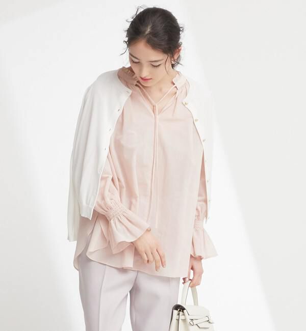 TIARA「袖フリルスキッパーブラウス」|シャツ・ブラウス|