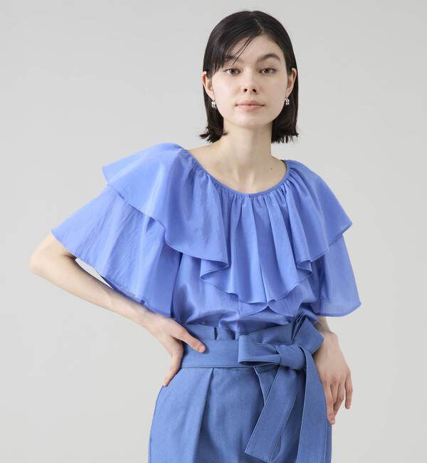TIARA「フリルカラー2WAYブラウス」|シャツ・ブラウス|