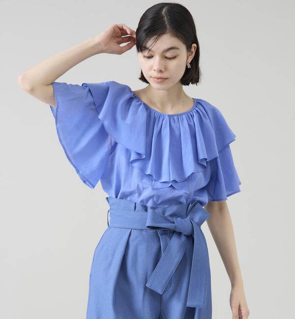TIARA「フリルカラー2WAYブラウス」|シャツ・ブラウス|