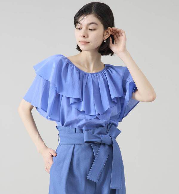 TIARA「フリルカラー2WAYブラウス」|シャツ・ブラウス|